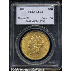 1902 $20 MS62 PCGS.