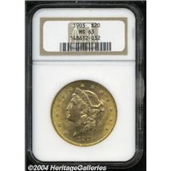 1903 $20 MS63 NGC.