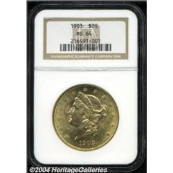 1903 $20 MS64 NGC.