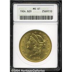 1904 $20 MS61 ANACS.