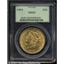 1904 $20 MS63 PCGS.