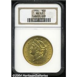 1904 $20 MS63 NGC.
