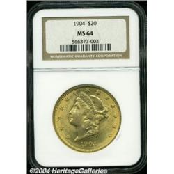 1904 $20 MS64 NGC.