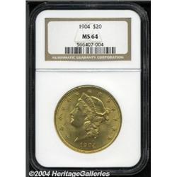 1904 $20 MS64 NGC.