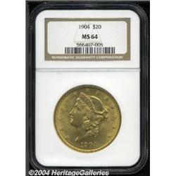1904 $20 MS64 NGC.