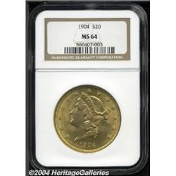 1904 $20 MS64 NGC.