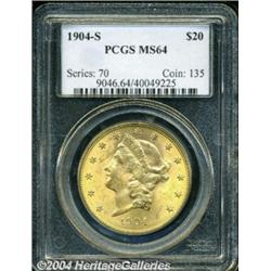 1904-S $20 MS64 PCGS.