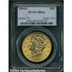 1904-S $20 MS64 PCGS.