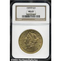 1905-S $20 MS62 NGC.