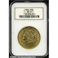 1906 $20 MS61 NGC.