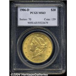 1906-D $20 MS63 PCGS.
