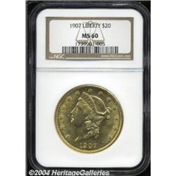 1907 $20 MS60 NGC.