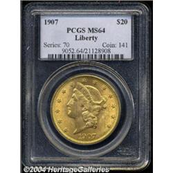 1907 $20 MS64 PCGS.