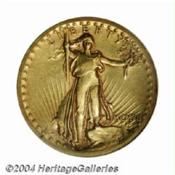 1907 $20 High Relief, Wire Rim XF40 PCGS.