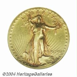 1907 $20 High Relief, Wire Rim--Rim Bumps--ANACS. AU Details, Net XF40.