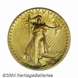 1907 $20 High Relief, Wire Rim MS63 PCGS.