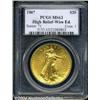 Image 3 : 1907 $20 High Relief, Wire Rim MS63 PCGS.