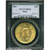 Image 1 : 1907 $20 Arabic Numerals MS64 PCGS.