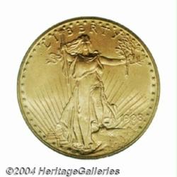 1908-D $20 No Motto MS65 PCGS.