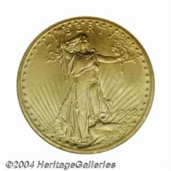 1908 $20 Motto MS65 NGC.