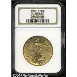 1909-S $20 MS62 NGC.