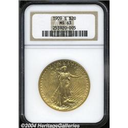 1909-S $20 MS63 NGC.