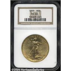 1910 $20 MS63 NGC.