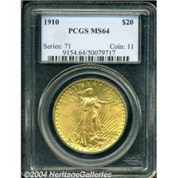 1910 $20 MS64 PCGS.