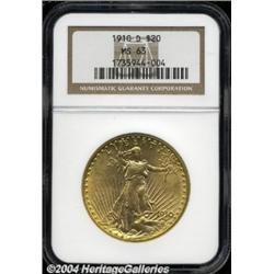 1910-D $20 MS63 NGC.