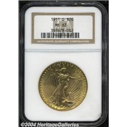 1911-D $20 MS63 NGC.