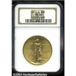 1911-D $20 MS65 NGC.