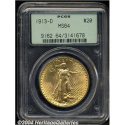 1913-D $20 MS64 PCGS.