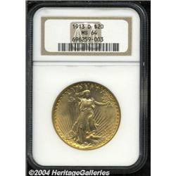 1913-D $20 MS64 NGC.