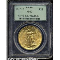 1913-S $20 MS62 PCGS.