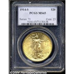 1914-S $20 MS65 PCGS.
