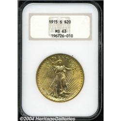 1915-S $20 MS63 NGC.