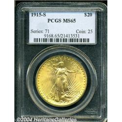 1915-S $20 MS65 PCGS.