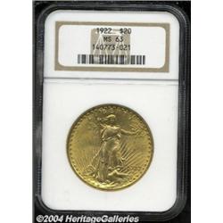 1922 $20 MS63 NGC.