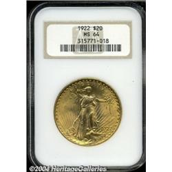 1922 $20 MS64 NGC.
