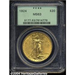 1924 $20 MS63 PCGS.