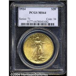 1924 $20 MS64 PCGS.