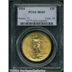 1924 $20 MS65 PCGS.