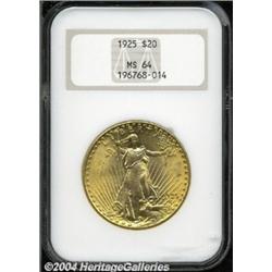 1925 $20 MS64 NGC.