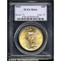 1925 $20 MS64 PCGS.