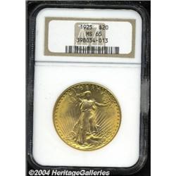 1925 $20 MS65 NGC.