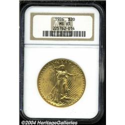 1926 $20 MS65 NGC.