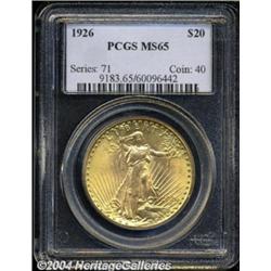 1926 $20 MS65 PCGS.
