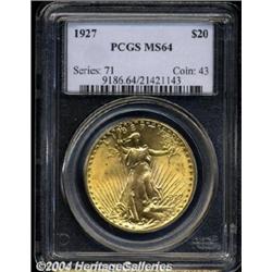 1927 $20 MS64 PCGS.