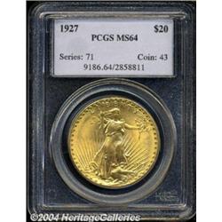1927 $20 MS64 PCGS.