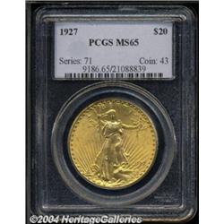1927 $20 MS65 PCGS.